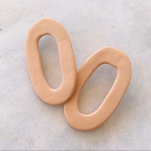 Modern Nude Stud Earrings